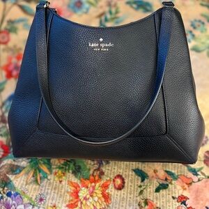 Kate Spade Black Pebbled Leather Shoulder Bag